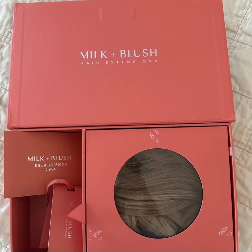 Milk and Blush hair extensions
